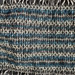 Jonathan Simkhai Striped Smocked Off Shoulder Puff Sleeves Bikini Top Gray Size M Photo 5