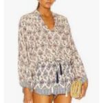 Natalie Martin Tash Short in Cyprus Print Lilac Sz. M Photo 1