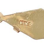 Ecco 10K  Signed Chain Hematite? Diamond Shape Pendant and Necklace Photo 6