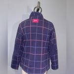 Joules Navy Pink Checkered thick shirt sweatshirt corduroy elbow patch pullover Blue Size 10 Photo 1