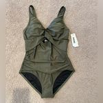 DKNY Women's Shirred Keyhole Detail One-Piece Y2K Swimwear Photo 1