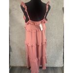 J.Crew Women's  Pink Tiered‎ Knit Keyhole Maxi Dress Size S NWT Photo 2