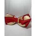 PLUS SIZE 38 F NEW Swimsuits For All Bikini Top Red With Braided Style Accents Photo 2
