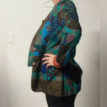 Vintage blazer womens size 10 unique colorful detailed blazer lady carol of ny Blue Photo 1