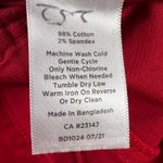 Talbots Corduroy Straight Leg Pant Jeans Cherry Red Mid Rise Size 4 Photo 9