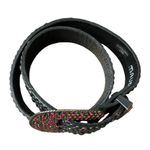 MICHAEL MORRISON Swarovski WICKED Leather Belt Rhinestone Pink Green Cowgirl S/M Black Photo 6