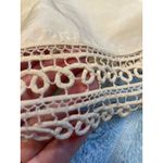 Sheri Bodell 100% Silk Ruffle Mini Dress • Cream Boho Lace • Party / Resort XS Photo 2