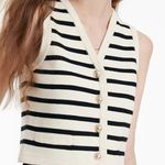 New Goelia Black and White Stripe Vest, Size US 6 Photo 0