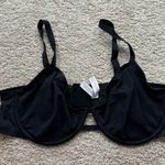 Auden Unlined Demi Coverage Underwire Bra Women's Size 40C Black Semi Sheer Photo 0