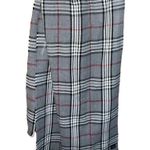 V. Fraas  grey plaid rectangular scarf with fringe Photo 0