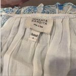 Blue Floral Hemant & Nandita Long Sleeve Mini Dress Size S Photo 6