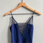AQ/AQ Montana Mini Dress in Patriot Blue Spaghetti Strap Plunge Mesh NWT Size 0 Photo 3