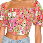 Revolve Loraine Corset Top in Orange Floral size small
MORE TO COME Pink Photo 0