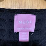 Muse Black Bubble Textured Top Photo 2
