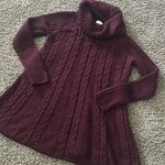 cupio  Women’s Burgandy Long Sleeve Turtleneck Pullover Sweater Sz Medium Photo 0