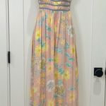 Free People  Wisteria Maxi Dress Light Combo Floral Open Back Pink Size XS New Photo 5