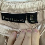 House of Harlow  1960 Pants Women Medium Pink Satin Wide Leg Drawstring Photo 2