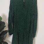 H&M Green and Black floral Patterned drop waist Dress Small Photo 4