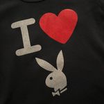 Playboy  Silver Glitter Bunny Tee​ Photo 1