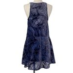 Free People Ellie mini dress, studded purple blue burnout velvet tiered babydoll Photo 4