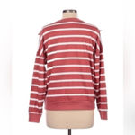 Nine West  | Pink & White Stripe Ruffle Front Pullover Sweater Size Large L NWT Photo 1