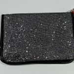 Shiseido NWOT Black & Gray Glitter Sparkle Makeup Travel Toiletry Bag Clutch Photo 4