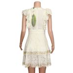Farm Rio  Eyelet Beaded Mini Dress, Off White, XS Photo 12
