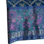 Oscar de la Renta 1960's 1970s Sapphire-Blue Metallic Silk-Brocade Gown Size 6/8 Photo 13