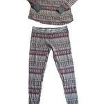 Victoria's Secret pink and gray thermal pajama set Photo 0