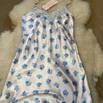 We are HAH Oversized Size XS NWT Let It Slip Dress Ditsy Floral French Blue Photo 8