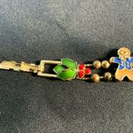 Avon Vintage Christmas Sliding Enamel Charms Bracelet GoldTone 7” Holiday Gold Photo 5