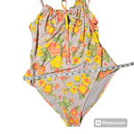 Aerie  Printed Ruffle Keyhole One Piece Floral Swimsuit Photo 2