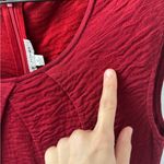 St. John  Red Texture Stretch Cap Sleeve Knee Length Zip Up Dress Size 10 Photo 4