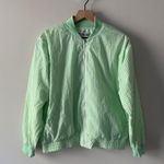 Lavon Vintage 80s Gingham Full Zip Jacket Shoulder Pads windbreaker pockets L Photo 0