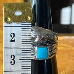 Sleeping Beauty Turquoise Sterling Silver Dolphin Ring Size 7 Photo 5