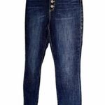 CAbi  Jeans Simone Highrise Skinny Button Fly Red Stripe Waistband Women’s Size 4 Photo 8