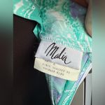 Vintage Malia mermaid criss cross strap airy summer dress, size 8 Green Photo 8