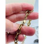 Vintage festival boho large link textured necklace White Photo 3