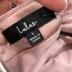 Lulus Blush Pink Satin Sleeveless Tiered Formal Mini Dress Prom Womens L Ruffled Photo 10