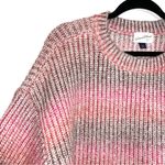 Universal Threads Universal Thread Pink & Brown Ombre Striped Chunky Knit Sweater Photo 2