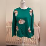 Boutique Holiday Santa Sweatshirt Green Size L Photo 2