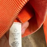 Aerie OFFLINE Orange Seamless Cable Knit Crewneck Cropped Long Sleeve XL Photo 4