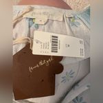 Anthropologie NWT  Embroidered Smocked Linen Top Boho Photo 1