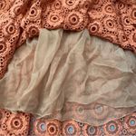 Moulinette Soeurs Anthropologie  Orange Lace Skirt EUC Size 10 Photo 5