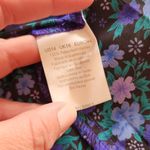 Leslie Fay Vintage Black & Blue Floral Pleated Midi Skirt Size 14P Photo 5