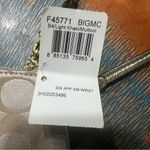 Coach NWT Signature Wristlet light khaki pink blue monogram gold new Photo 6