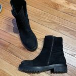 Thursday Boot Co. Black Leather Boots Tomboy Masc Edgy Biker Moto Suede Leather Zip Rave Photo 0