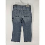 HUDSON‎ Faye Utility Ultra High Rise Bootcut Jeans Size 31 Celestial Cargo Fray Blue Photo 2