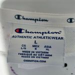 Champion Women's Large White Cropped Paint Splatter Sweatshirt Photo 1