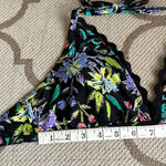 Coastal Blue  black floral bikini halter top Photo 10